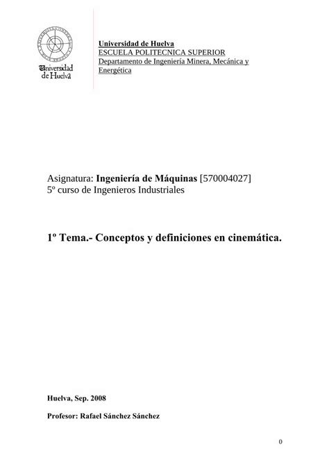 PDF Concepto y definiciones de cinemática DOKUMEN TIPS