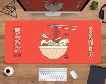 Desk Mat Ramen Sushi Etsy