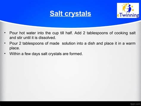 Salt Cristals Ppt