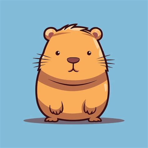 Premium Vector | Cute capybara vector illustration Cartoon style Cute ...