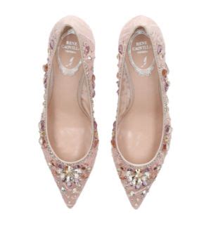 Womens Ren Caovilla Nude Jewelled Lace Pumps Harrods Uk