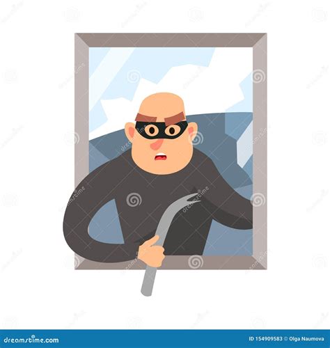 Burglar With Mask Cartoon Vector | CartoonDealer.com #518915