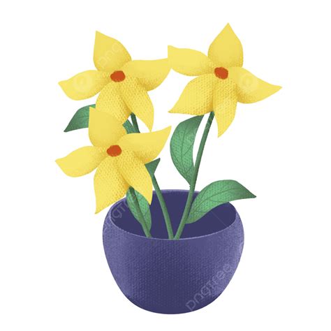 Flower Pots PNG Image Flower Pot Flowers Potted Plants Yellow PNG