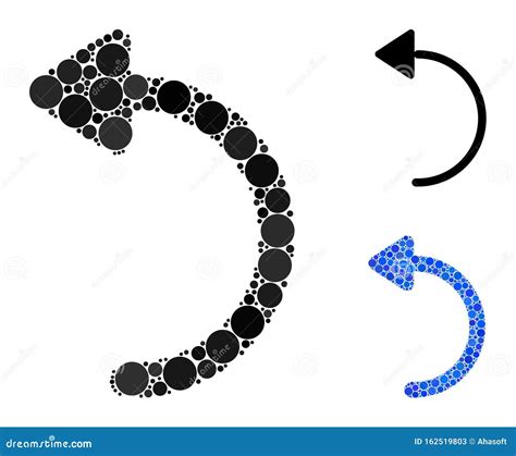 Rotate CCW Composition Icon Of Circle Dots Stock Vector Illustration