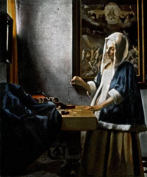 Jan Vermeer Van Delft Die Perlenwägerin Johannes Vermeer Rembrandt