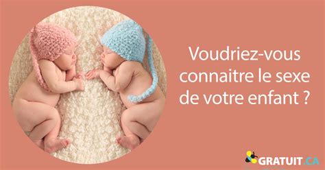 Voudriez Vous Connaitre Le Sexe De Votre Enfant