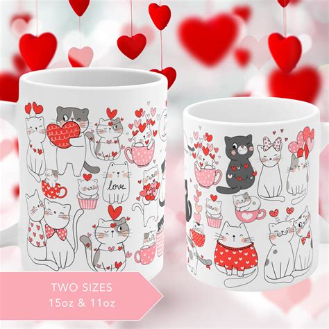 Valentine Cat Cat Mug Cat Lover T Cat Lovers T Cat Mom Ts