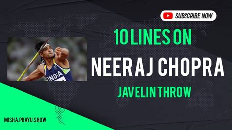 10 Lines On Neeraj Chopra World Championship Silver Medalist In Javelin