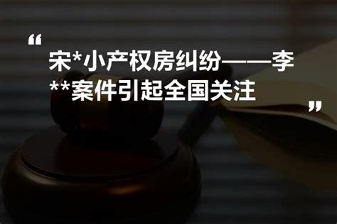 宋小产权房纠纷——李案件引起全国关注 法书网