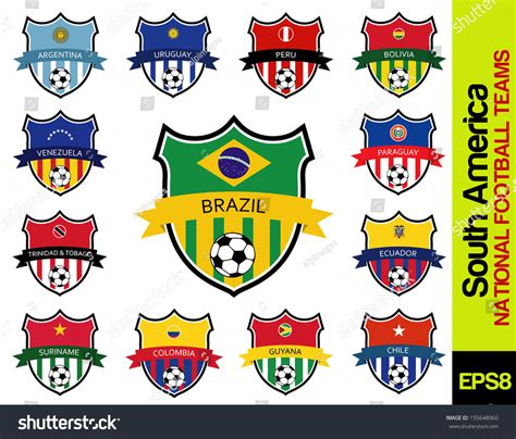 National Football Teams South America Stock Vector (Royalty Free) 155648060 | Shutterstock