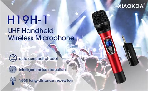 Xiaokoa Wireless Microphone Metal Handheld Karaoke Wireless Microphone