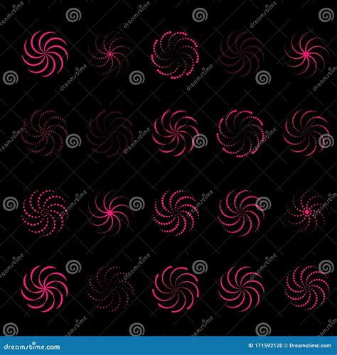 Vector De Elementos Espirales Diferentes Iconos De Espiral Para El