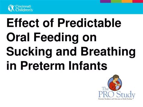 Ppt Effect Of Predictable Oral Feeding On Sucking And Breathing In