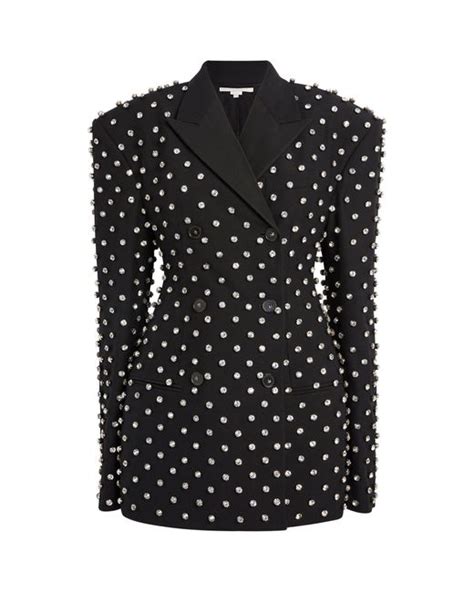 Stella McCartney Embellished Double Breasted Blazer In Black Lyst