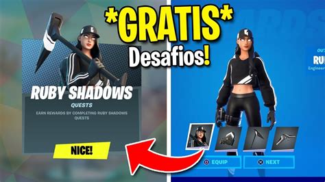 Como Completar Todos Los Desafios De Sombra RubÍ En Fortnite Temporada 6 Muy FÁcil 🎁😱skin