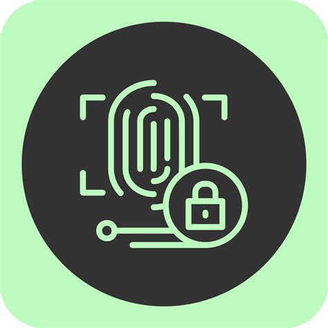 Biometric Authentication Linear Round Icon Vector Art At Vecteezy