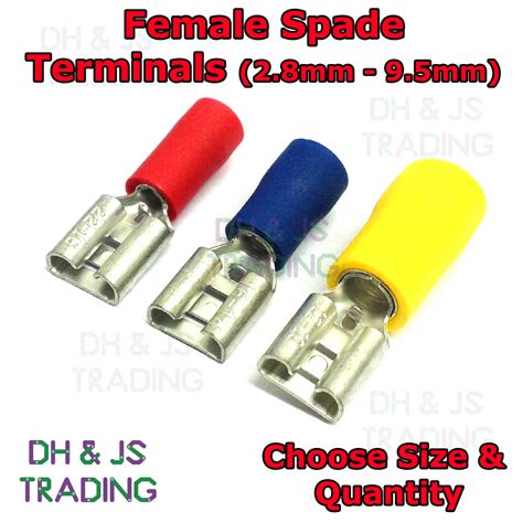 2 8mm Red Female Spade Terminals Crimp Connector X 100 Electrical Co