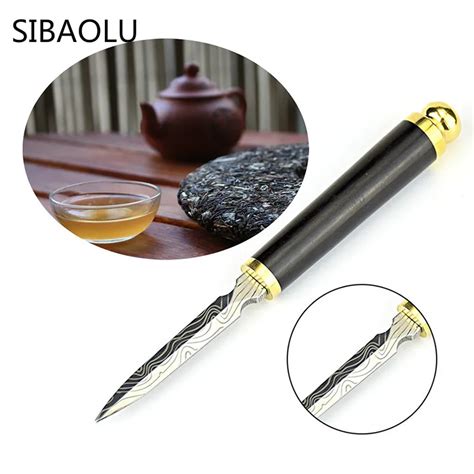 Sibaolu 1 Pc Stainless Steel Puer Tea Knife For Open Black Tea Brick