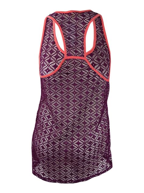 Miken Womens Crochet Racerback Dress Swim Cover Up Ebay