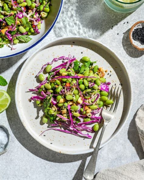 Garlicky Sesame Edamame Salad - Rainbow Plant Life