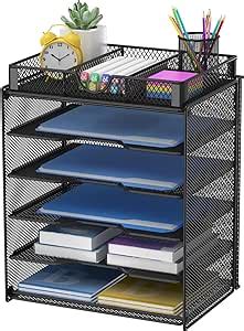 Samstar Letter Tray Organizer Mesh Desk File Organizer Paper Sorter