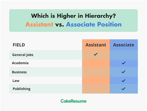 Associate Vs Assistant Level Positions Differences And Examples