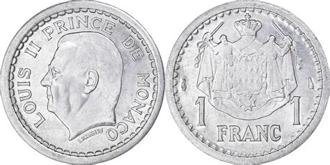 Monaco Franc M Nze Louis Ii Undated Unz Aluminium Km