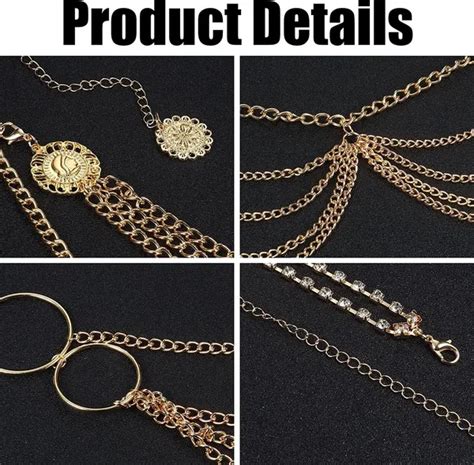 Dropship Pieces Beach Bikini Body Chain Multi Layer Belly Waist Chain Butterfly Cubic Zirconia