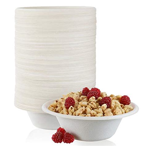 Paper Bowls Oz Pack Biodegradable Heavy Duty Disposable