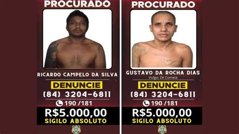 Governo oferece até R 10 mil em recompensa por pistas dos fugitivos do