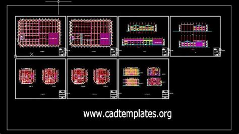 Steel Factory Plan And Elevation Autocad Dwg File Autocad Factory