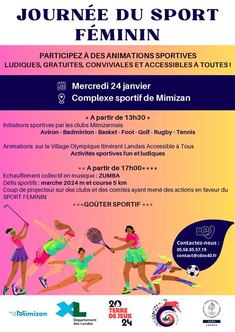 Journée Sport Féminin Comité Départemental Olympique Sportif des Landes