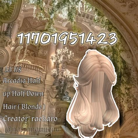 Arcadia Half Up Half Down Hair Blonde Roblox DO NOT REPOST In Half Up Half