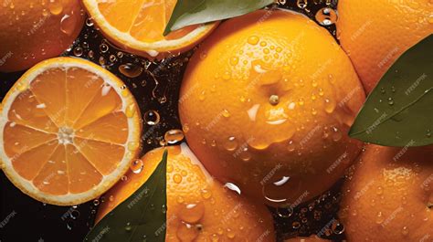 Premium Ai Image Fresh Oranges Fruit Background