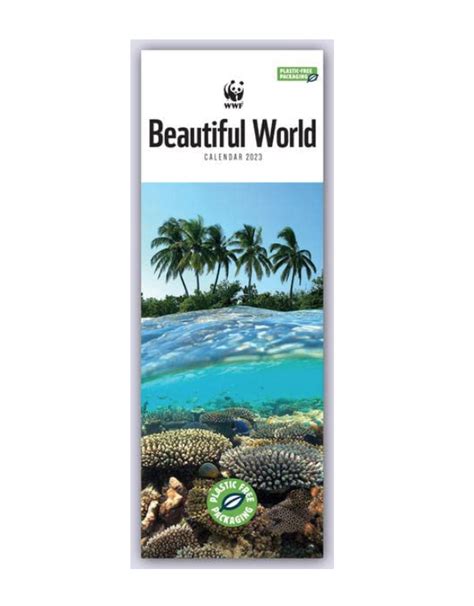 Calendar 2023 - Slim - WWF - Beautiful World - Carousel