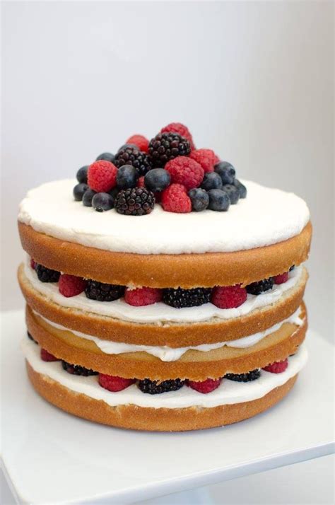 Vanilla Berry Naked Cake