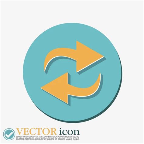 Icono de flechas de actualización vectorial Vector de stock Little