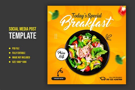 Healthy Food Social Media Post Banner Graphic By Hasan Ali · Creative