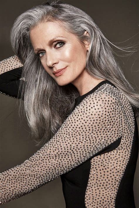 Marian Moneymaker Silver Haired Beauties Gorgeous Gray Hair Long