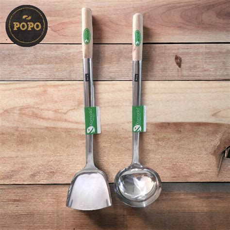 Jual Sodet Irus Jumbo Gagang Kayu Ladle Spatula Sutil Resto Besar