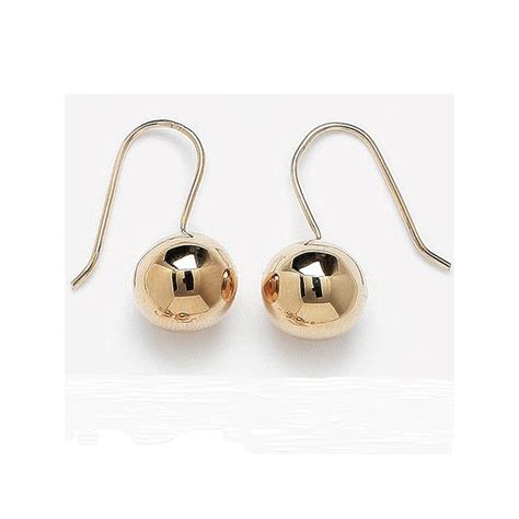 Boucles d oreilles dormeuses en Plaqué Or boules 12 mm Ysia Bijoux