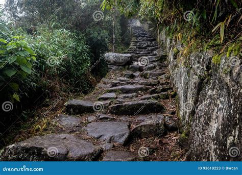 Path To Inca Bridge Urubamba Machu Picchu Peru Stock Image Image