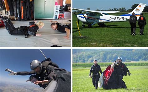 Tandem Sprung Aus Metern H He Vom Flugplatz Tannheim Aus Gestartet