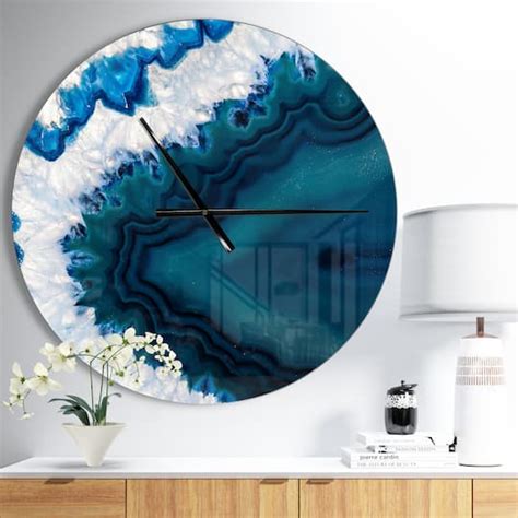 Designart Blue Brazilian Geode Wall Clock | Michaels