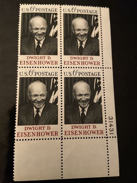 BLOCK OF 4 US POSTAGE STAMPS MNH DWIGHT D EISENHOWER 6 CENT EBay