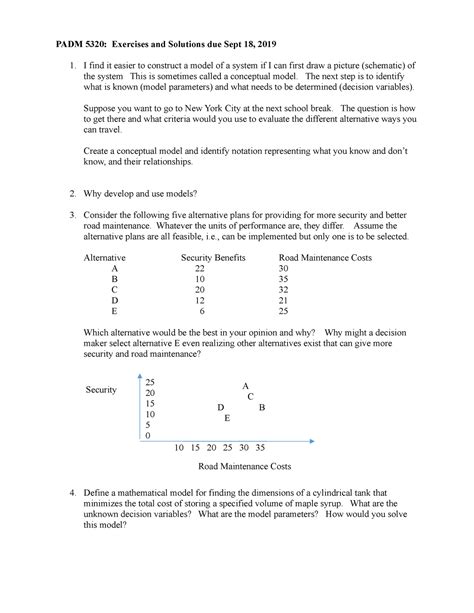 Padm Exercise Padm Exercises And Solutions Due Sept