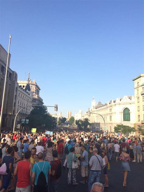 Madrid citizens protesting against the new council’s proposal to revoke