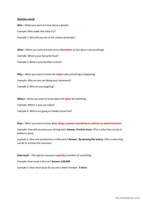 Making Questions English Esl Worksheets Pdf And Doc