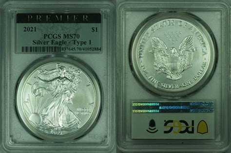 Bullion American Silver Eagle Oz Troy Fine Silver Pcgs