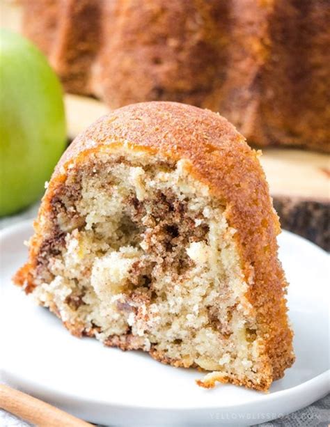 Cinnamon Apple Bundt Cake Fall Dessert Yellowblissroad